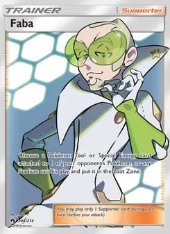 Faba card in English