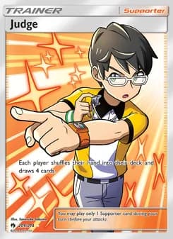 Judge card in English