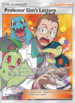 Professor Elm’s Lecture card in English