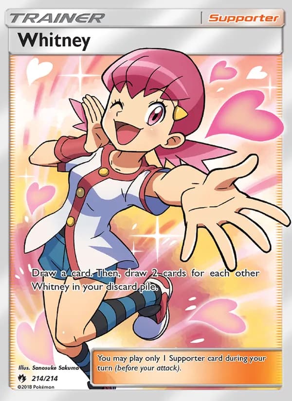 Whitney card in English