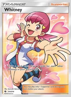 Whitney card in English