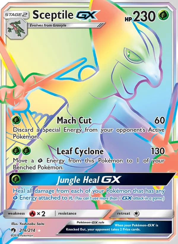 Sceptile GX card in English