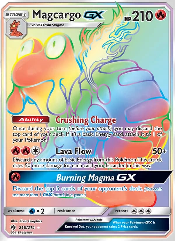 Magcargo GX card in English