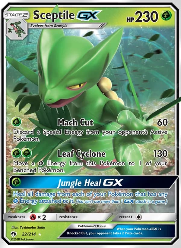 Sceptile GX card in English