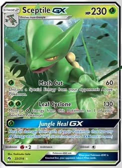 Sceptile GX card in English