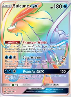 Suicune GX card in English