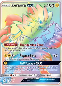 Zeraora GX card in English