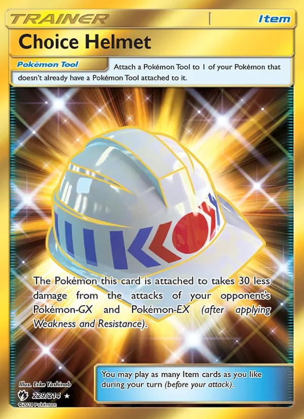 Choice Helmet card in English