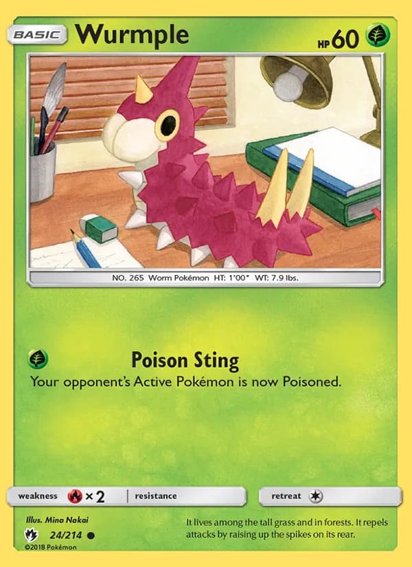 Wurmple card in English