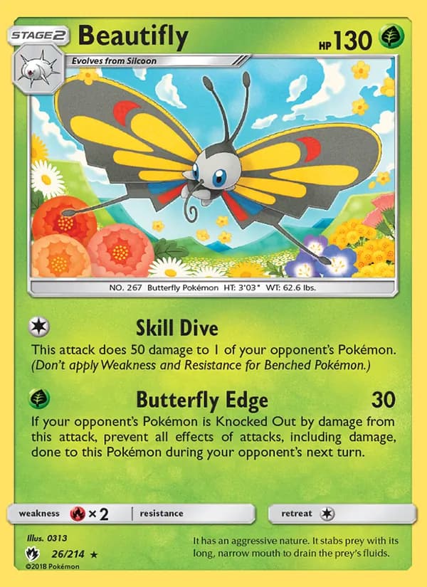 Beautifly card in English