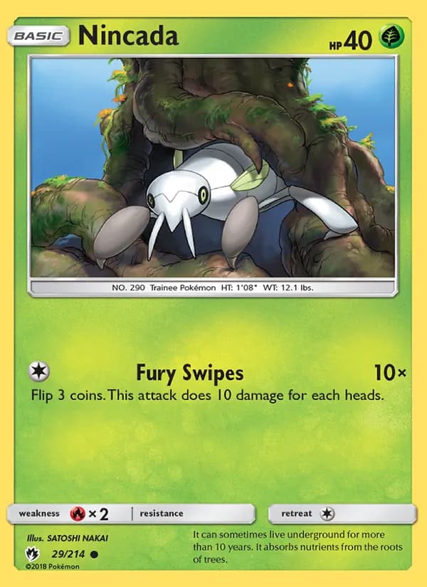 Nincada card in English