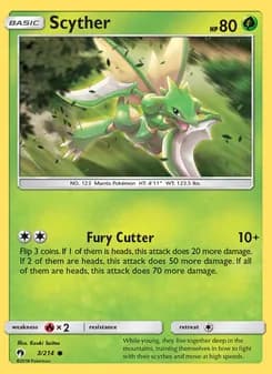 Scyther card in English