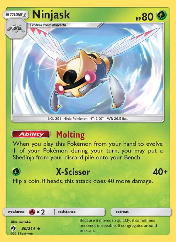 Ninjask card in English