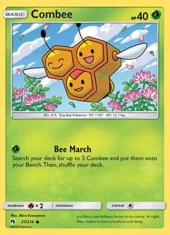 Combee card in English