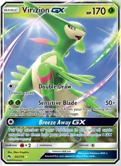 Virizion GX card in English