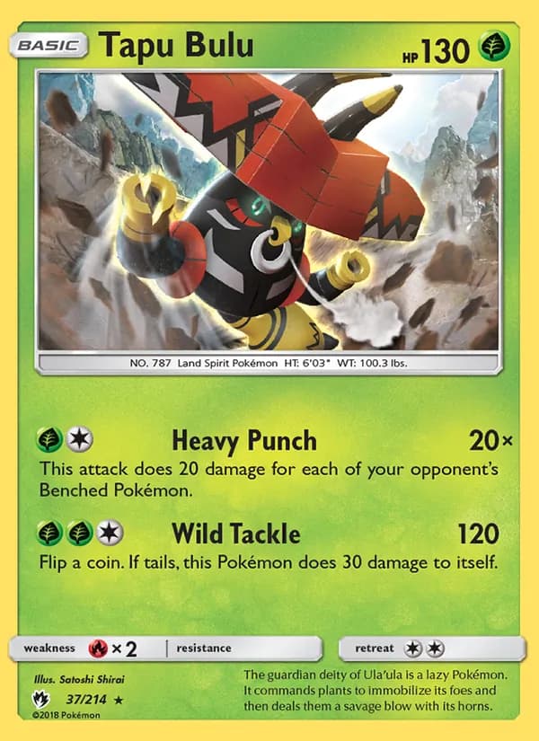 Tapu Bulu card in English
