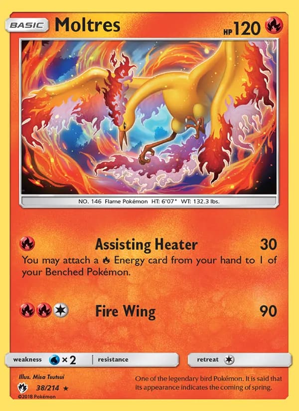 Moltres card in English