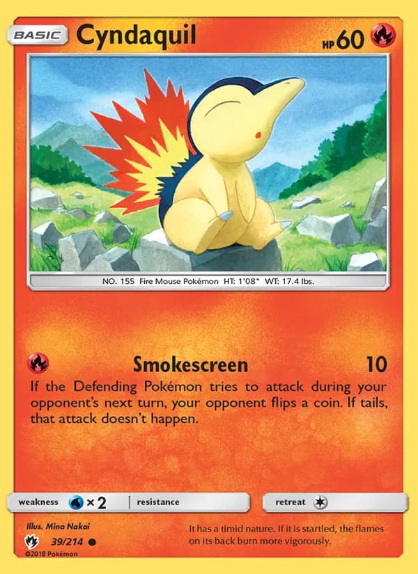 Cyndaquil card in English