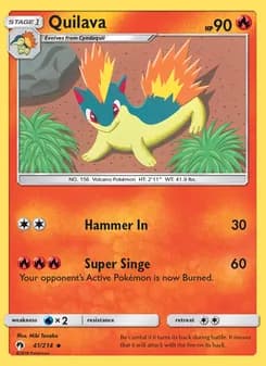 Quilava card in English