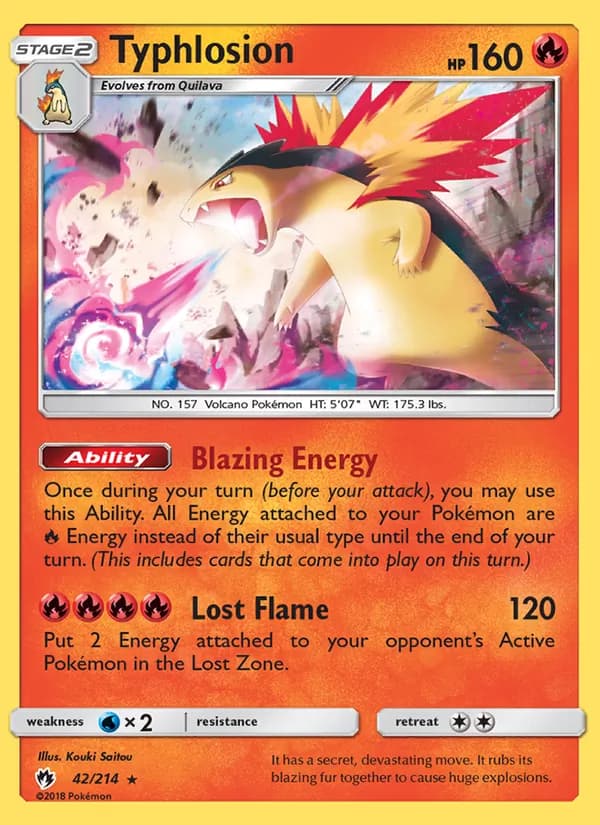 Typhlosion card in English