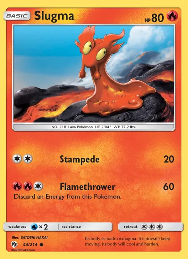 Slugma card in English