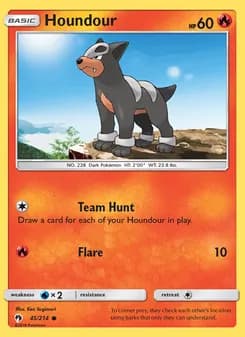 Houndour card in English