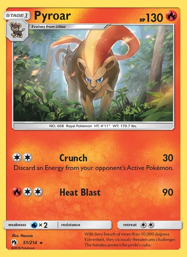 Pyroar card in English