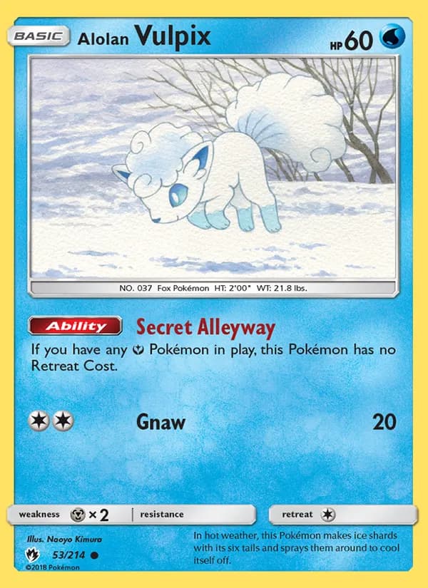 Alolan Vulpix card in English
