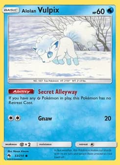 Alolan Vulpix card in English