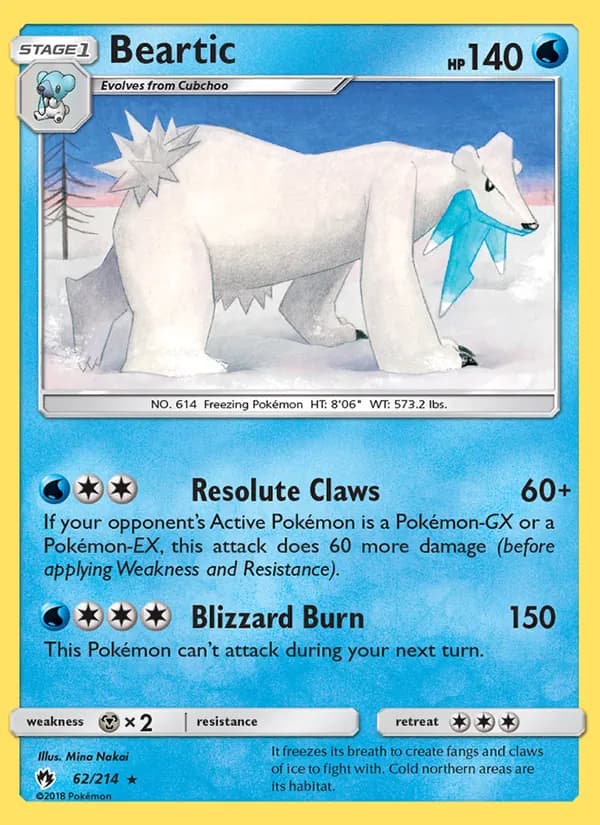 Beartic card in English
