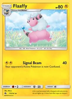 Flaaffy card in English
