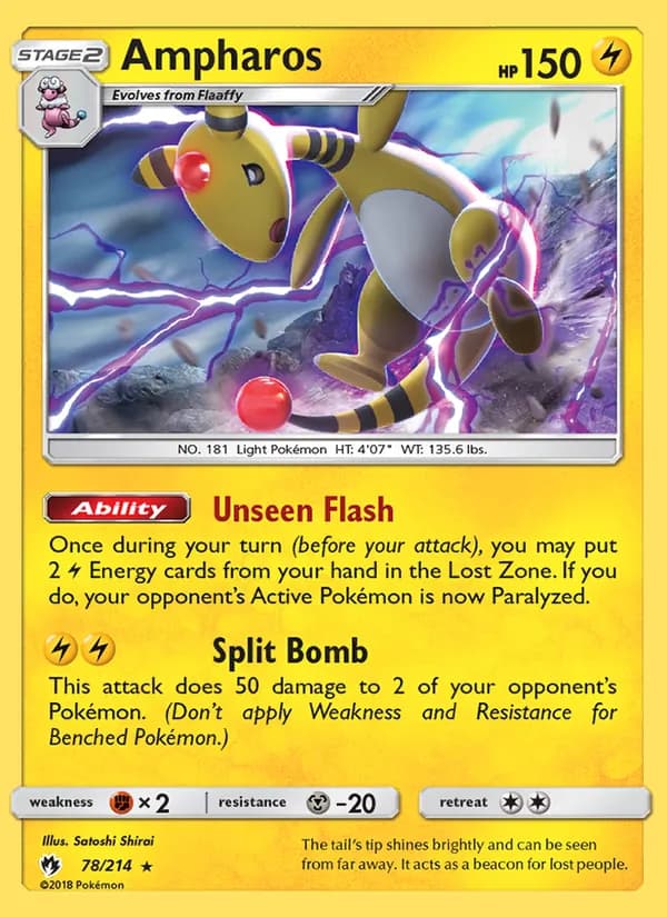Ampharos card in English