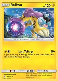 Raikou card in English