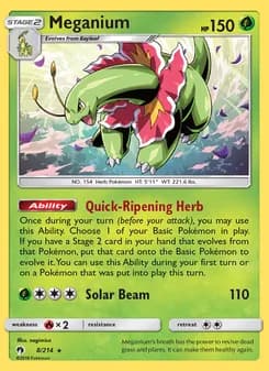 Meganium card in English