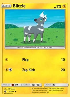 Blitzle card in English