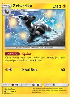 Zebstrika card in English