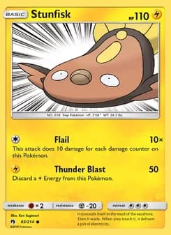 Stunfisk card in English
