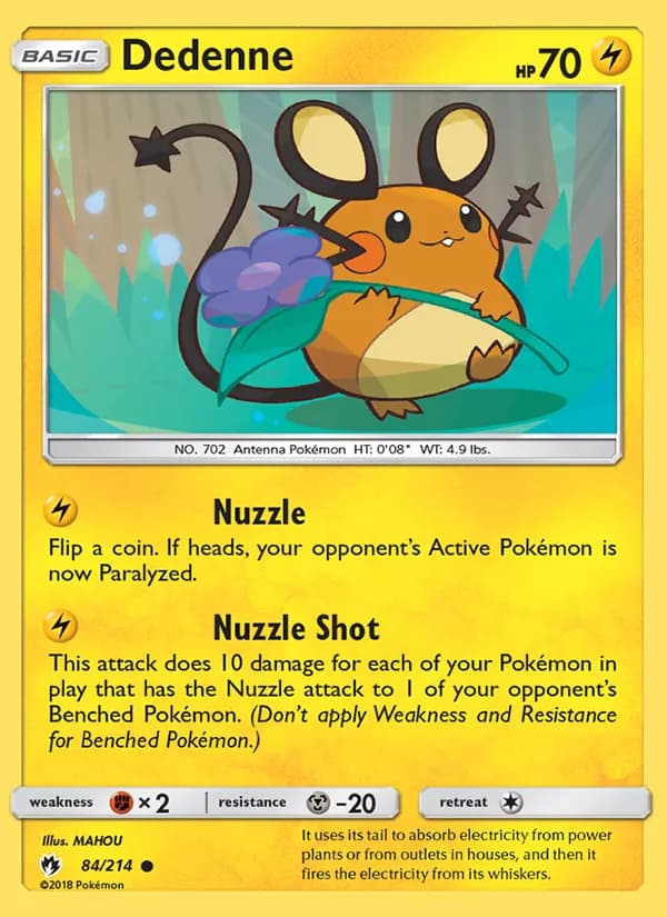 Dedenne card in English