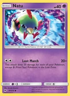 Natu card in English