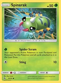 Spinarak card in English