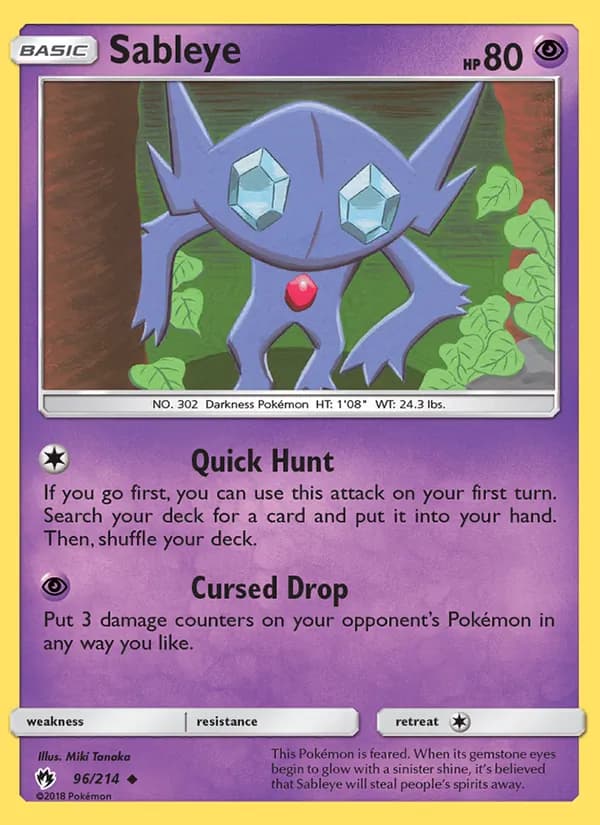 Sableye card in English