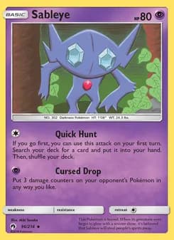 Sableye card in English