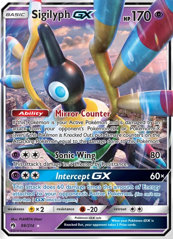 Sigilyph GX card in English