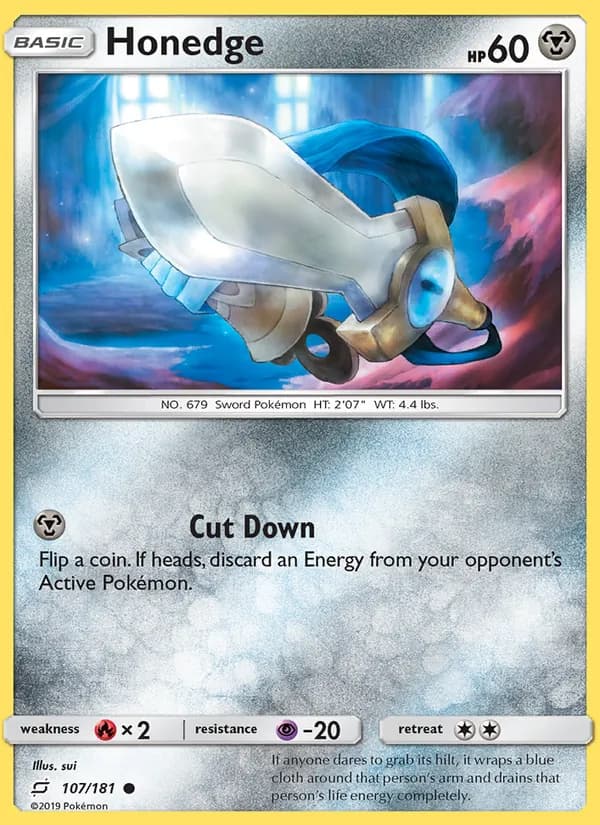 Honedge card in English