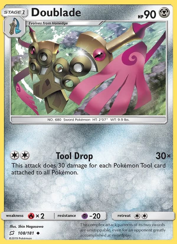 Doublade card in English