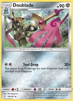 Doublade card in English