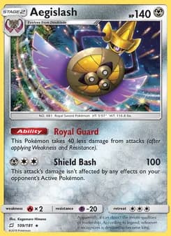Aegislash card in English