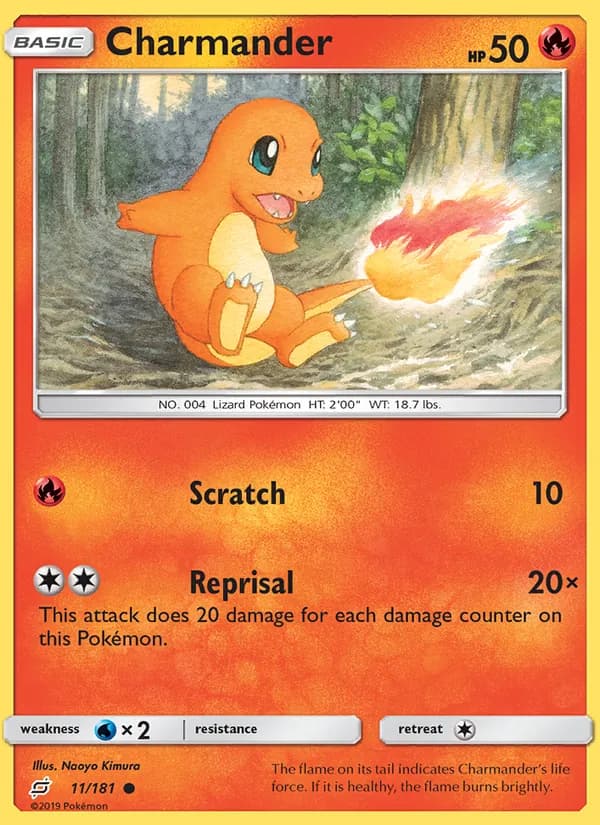 Charmander card in English