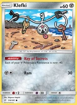Klefki card in English