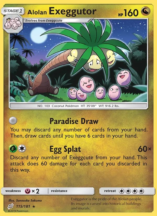 Alolan Exeggutor card in English